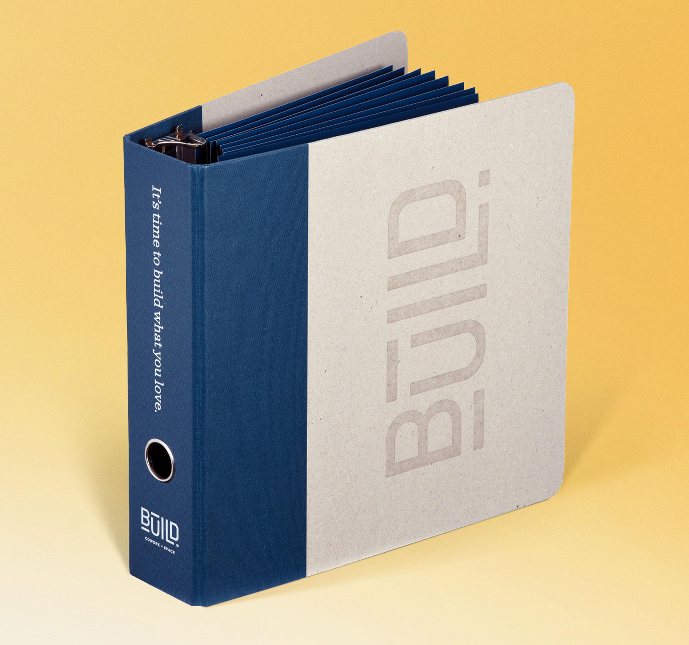 Build binder with cloth spine wrap on raw board