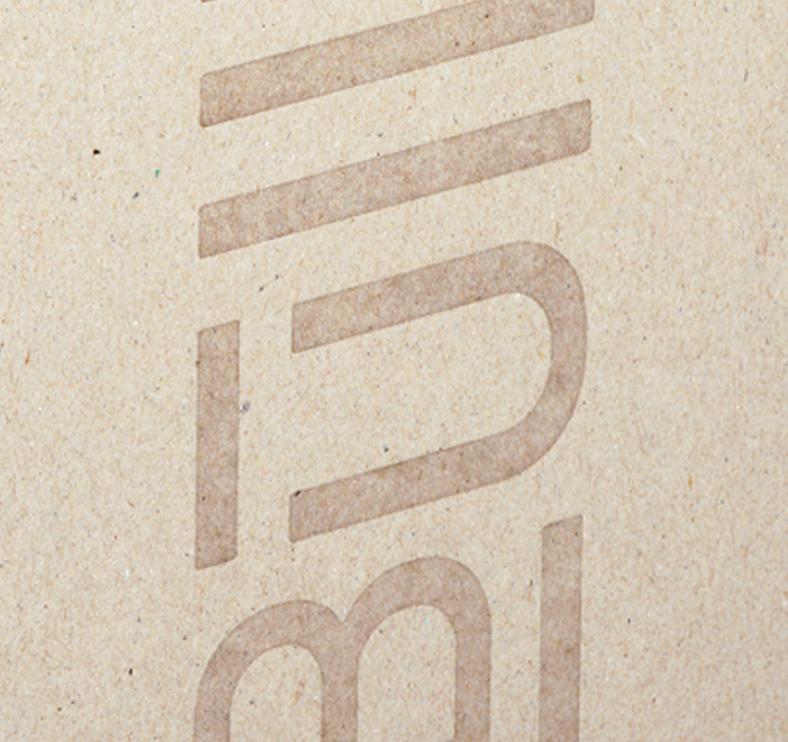 Build closeup blind deboss on raw graphic board