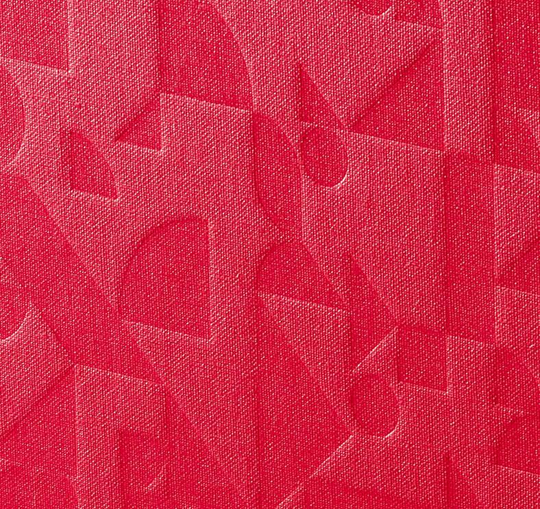 Debossing on cloth closeup