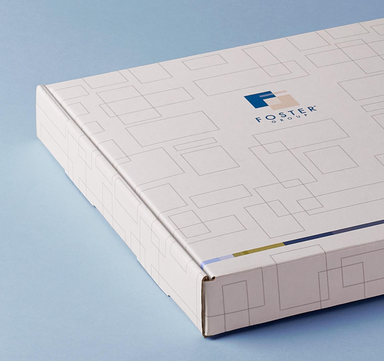 Close-up shot of corrugated box for Foster Group