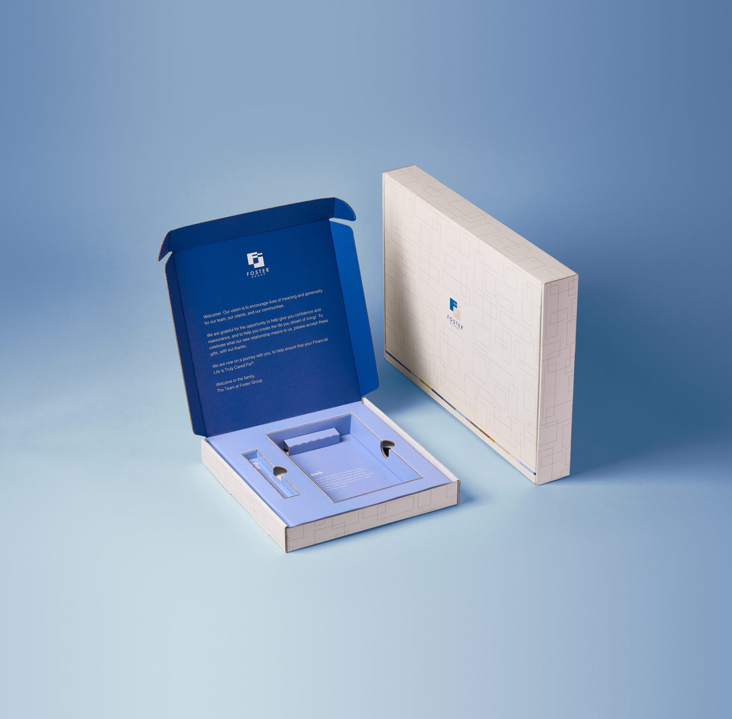 Corrugated boxes with custom inserts for Foster Group