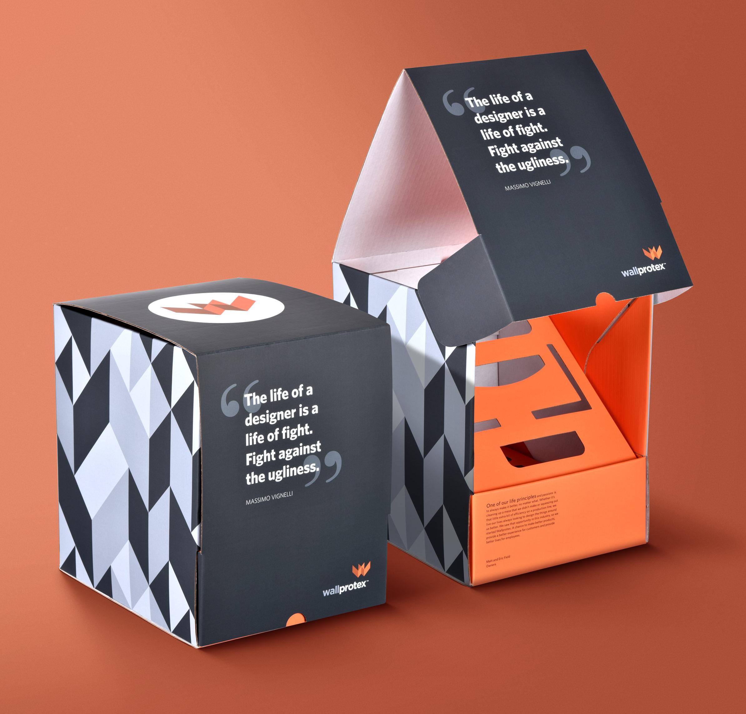 Wall Protex corrugated sample box