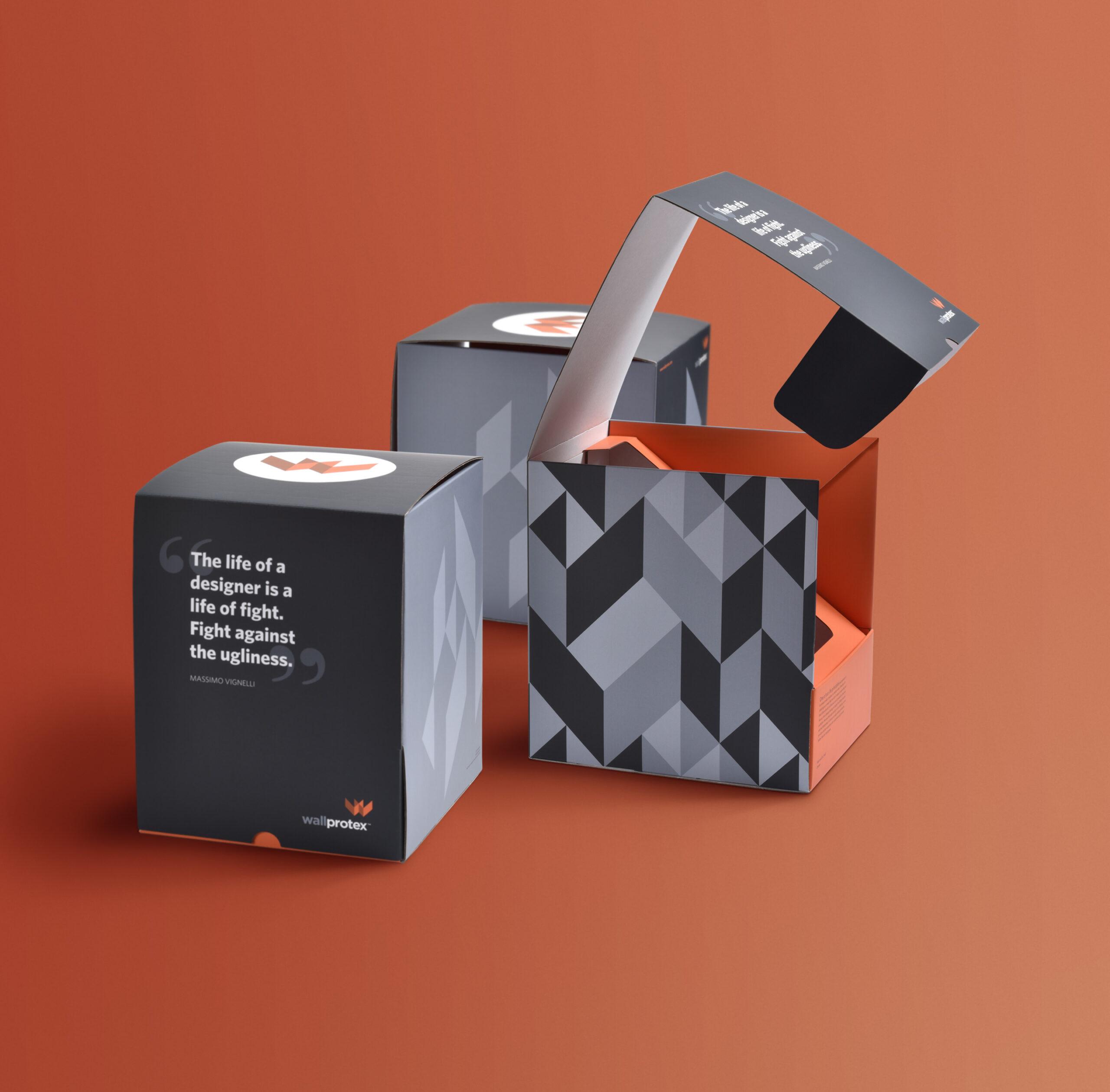 Corrugated sample box grouping for Wall Protex