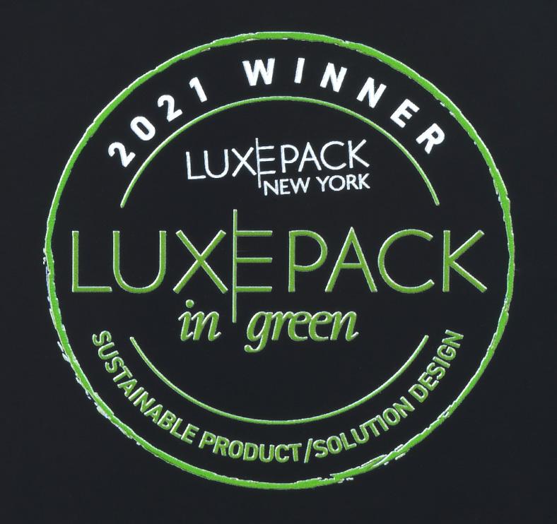 LuxePack in Green awards logo UV printed