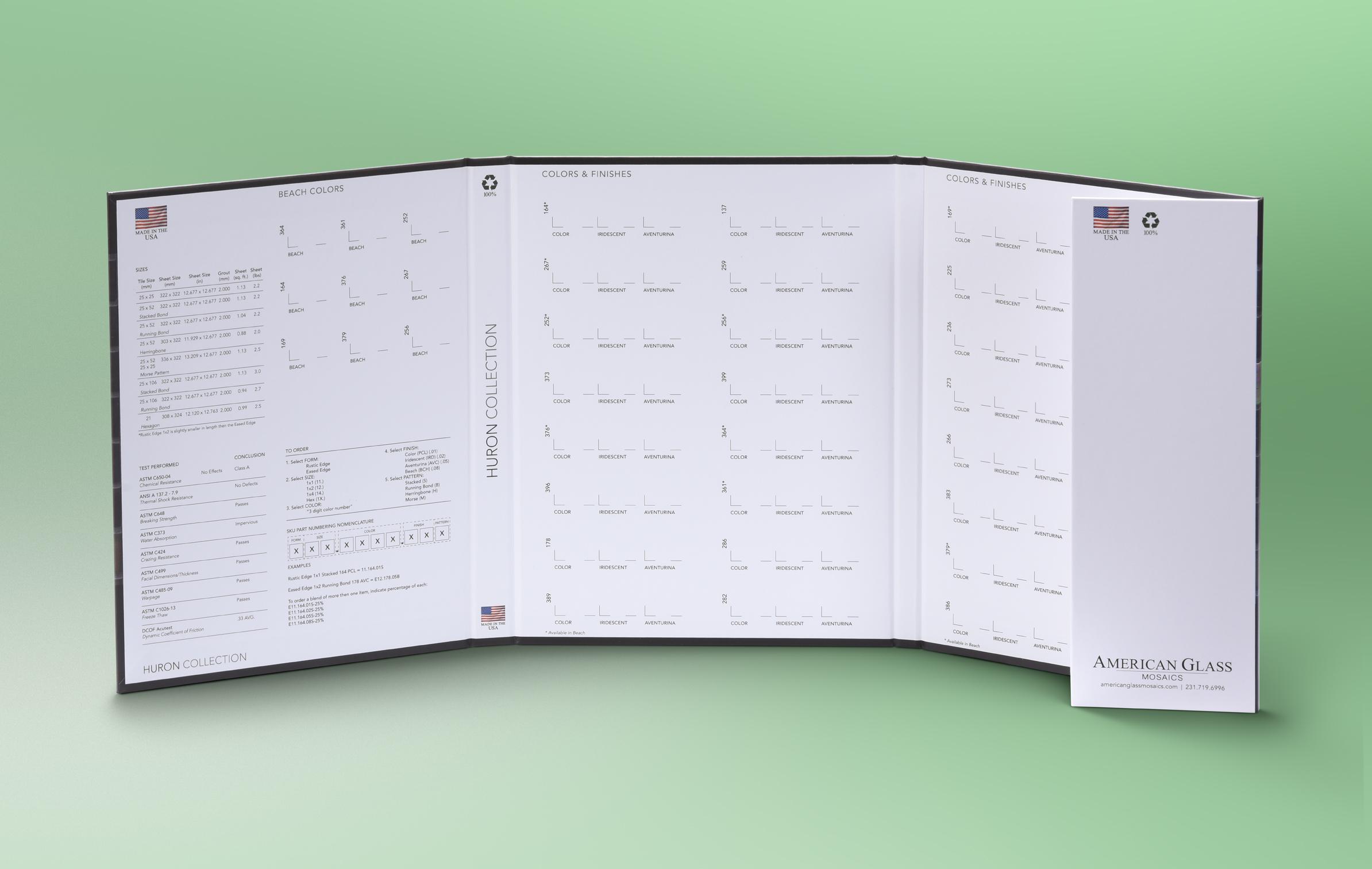 Architectural folder sample layout for tiles