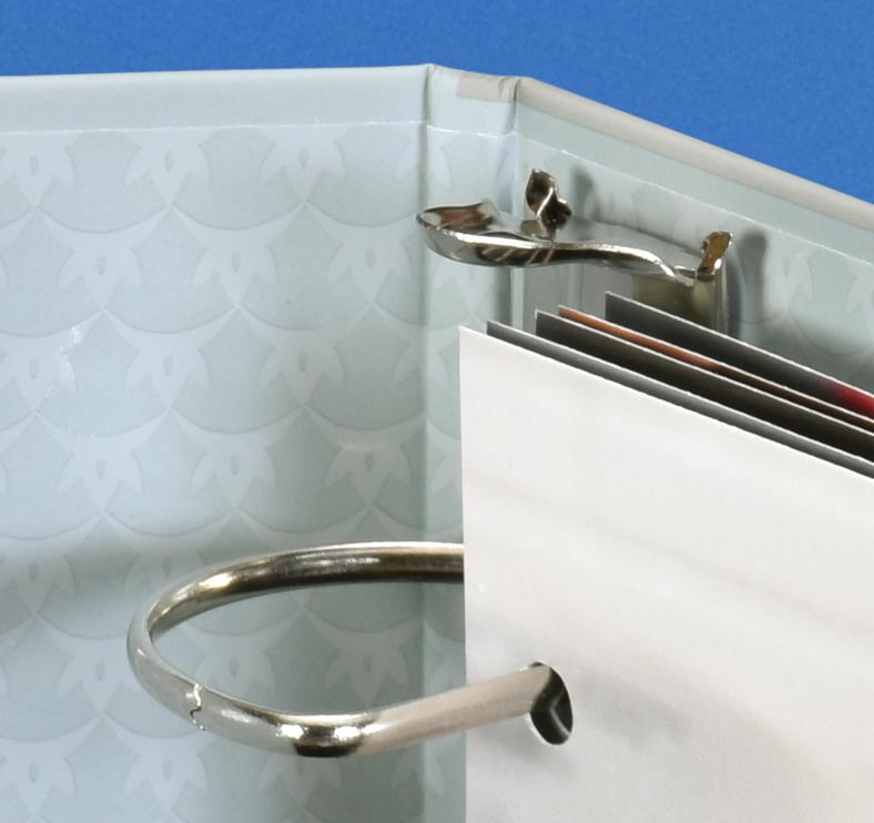 closeup binder ring with booster and tabs