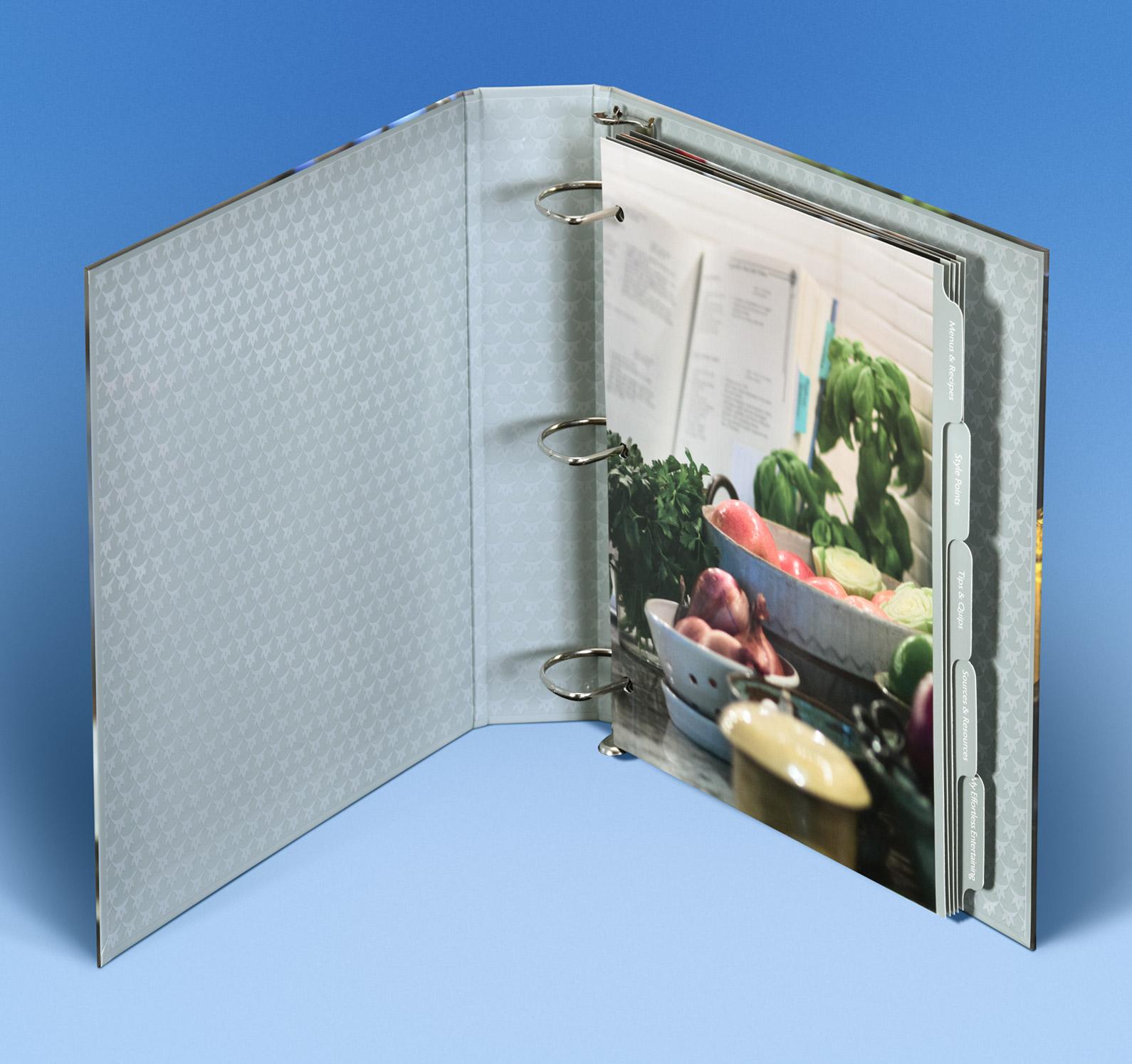 Binder liner with tab dividers