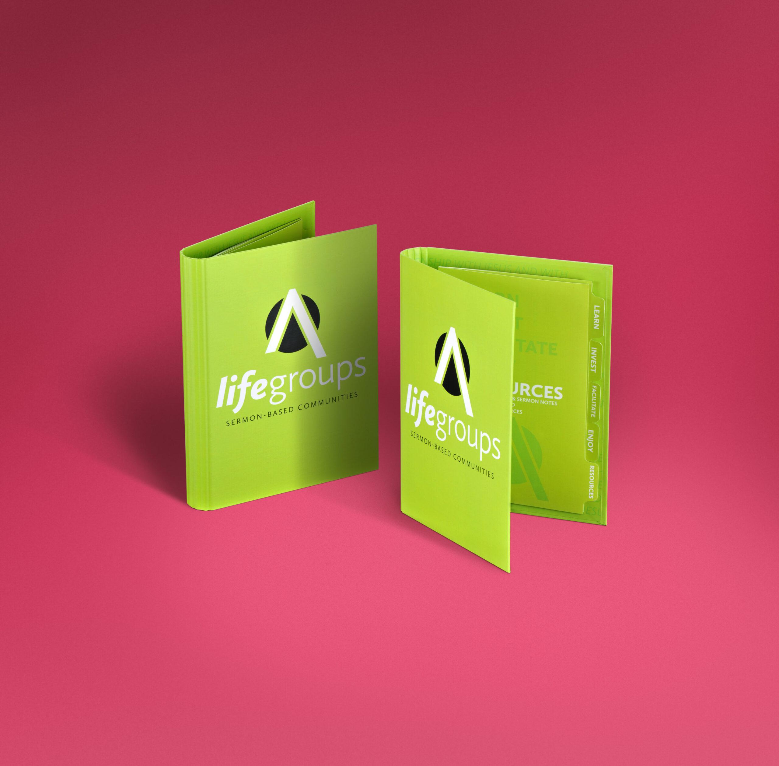 Set of compact binders for Lifegroups outreach