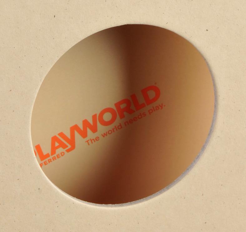 Die-cut window closeup