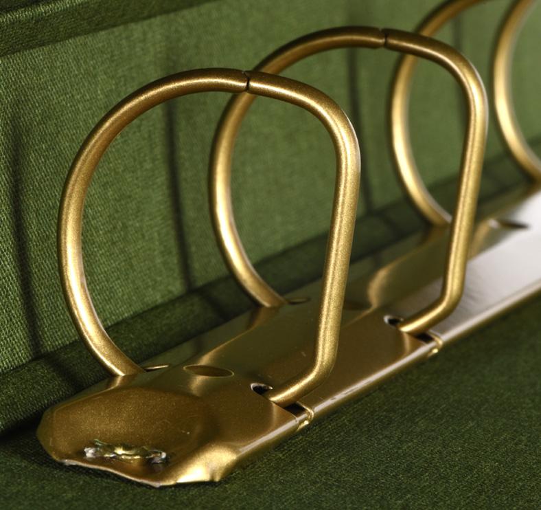 Closeup of powder coated D-rings