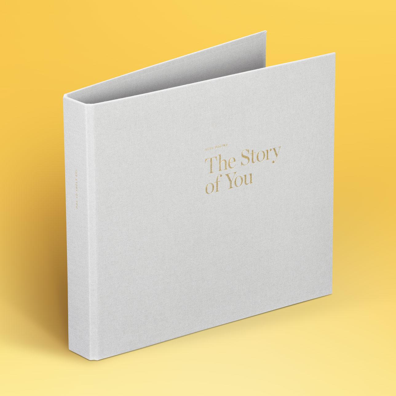 The Story of you cloth binder with foil stamped design