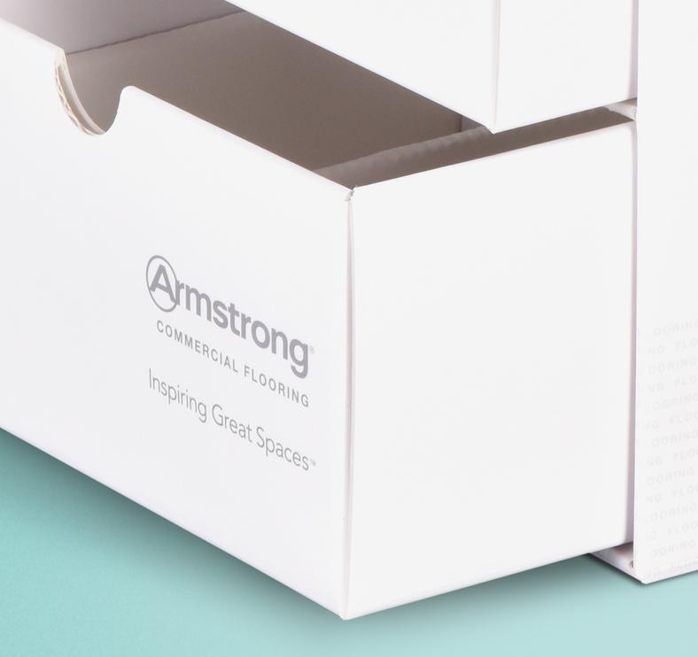 Close-up of corner and finger notch for corrugated boxes