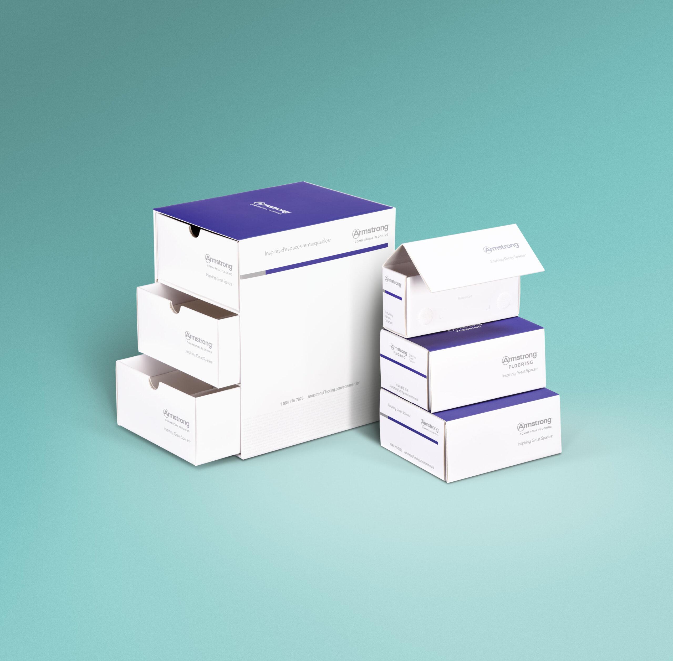 Armstrong Flooring collection of sample boxes