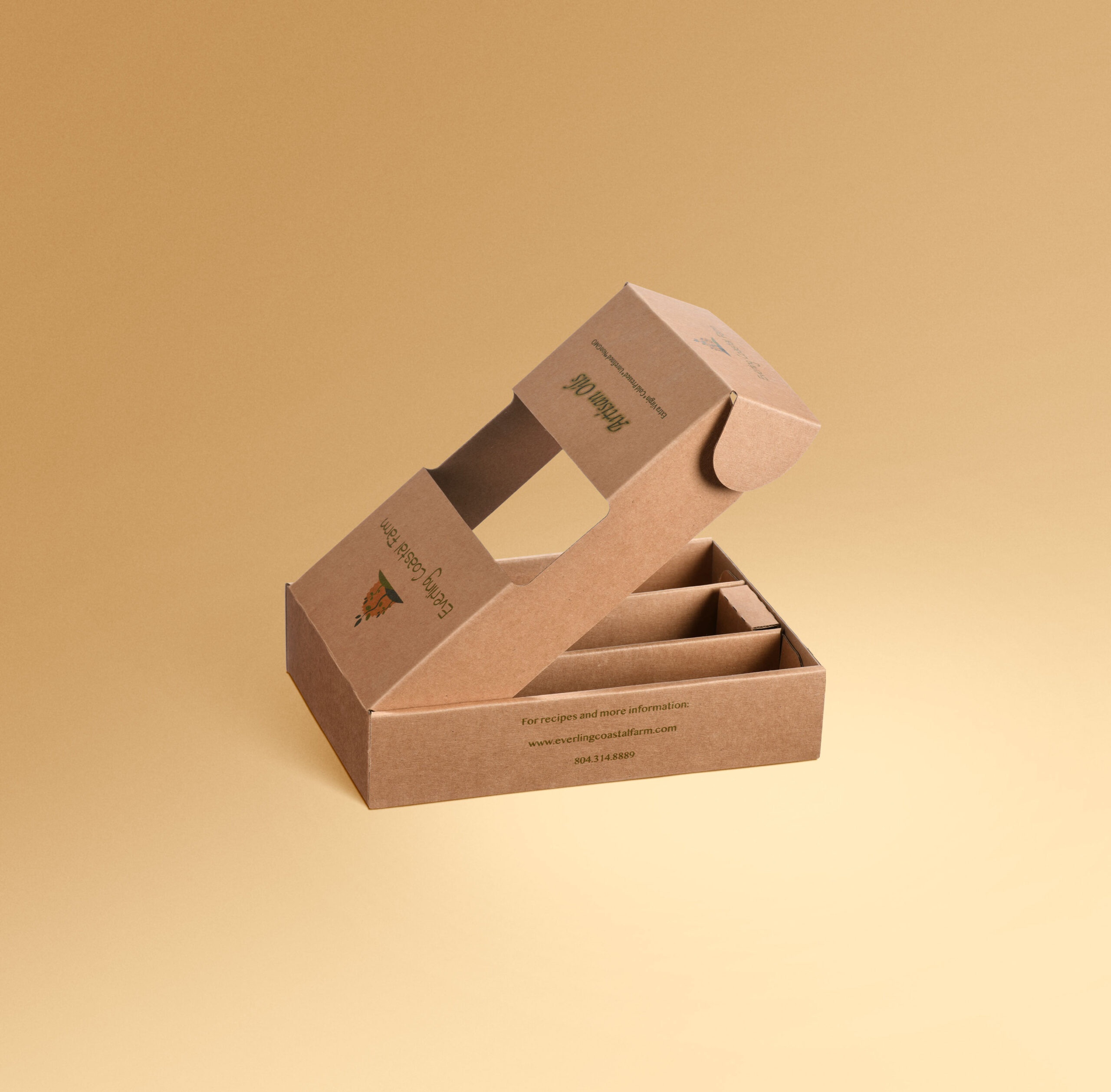 Everling Coastal Farm corrugated packaging