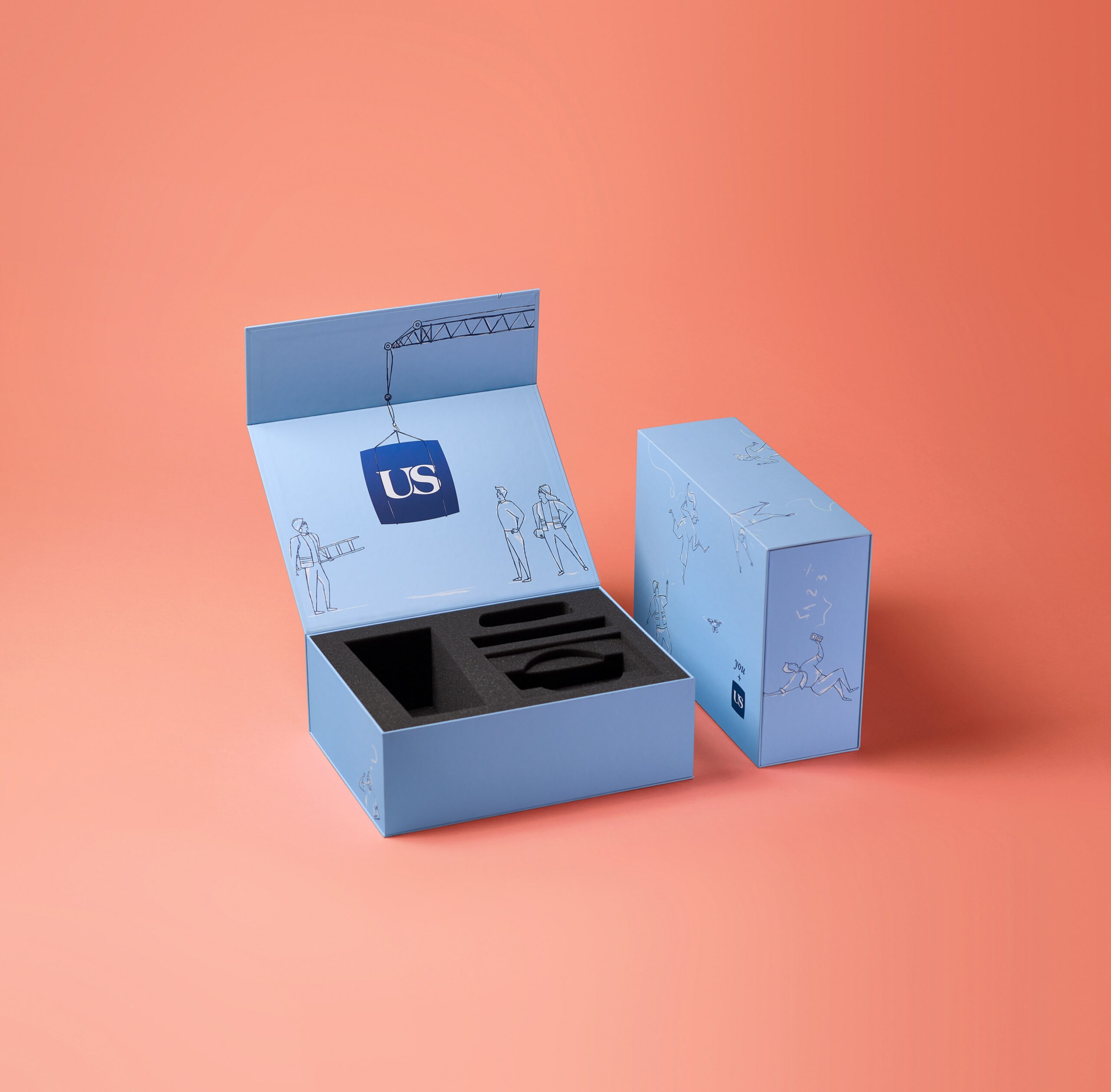 Magnetic book style box with foam insert