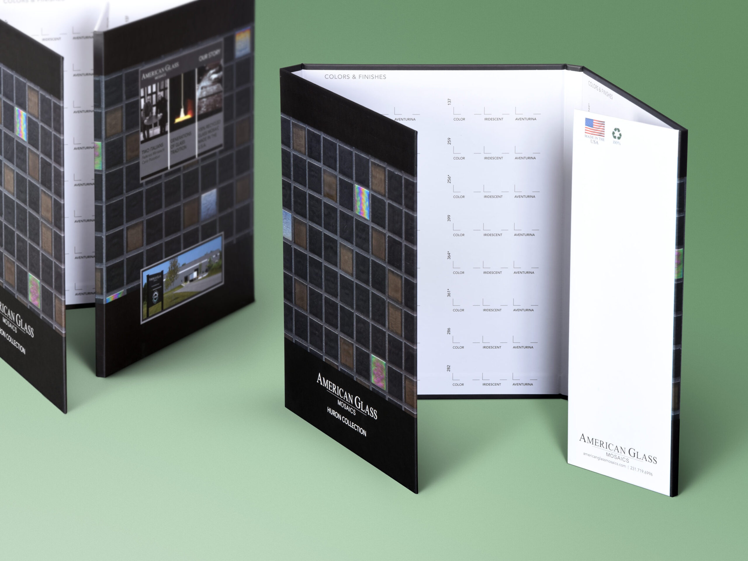 Architectural folder sample layout on liner