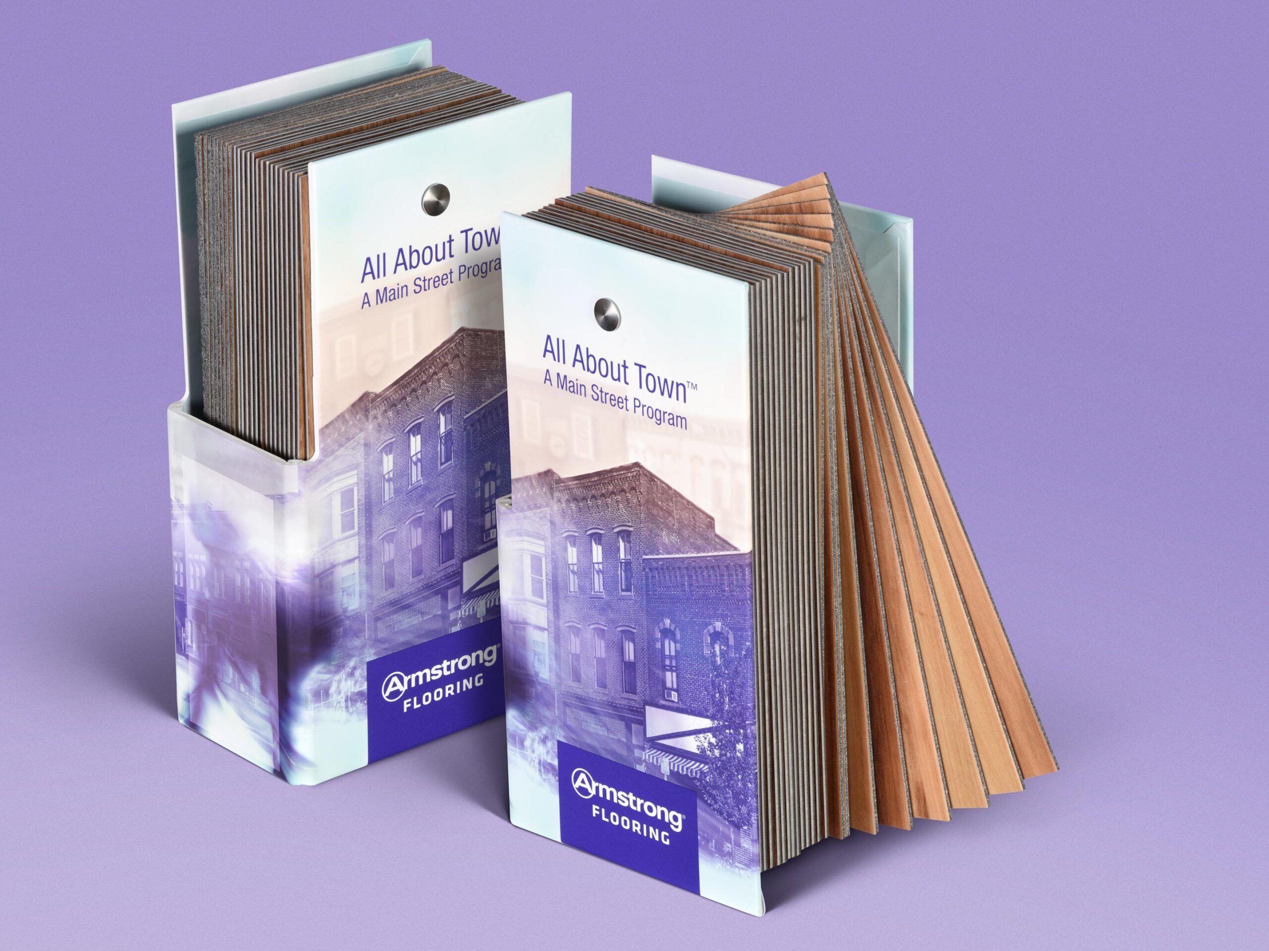 Swing book for flooring samples for Armstrong Flooring